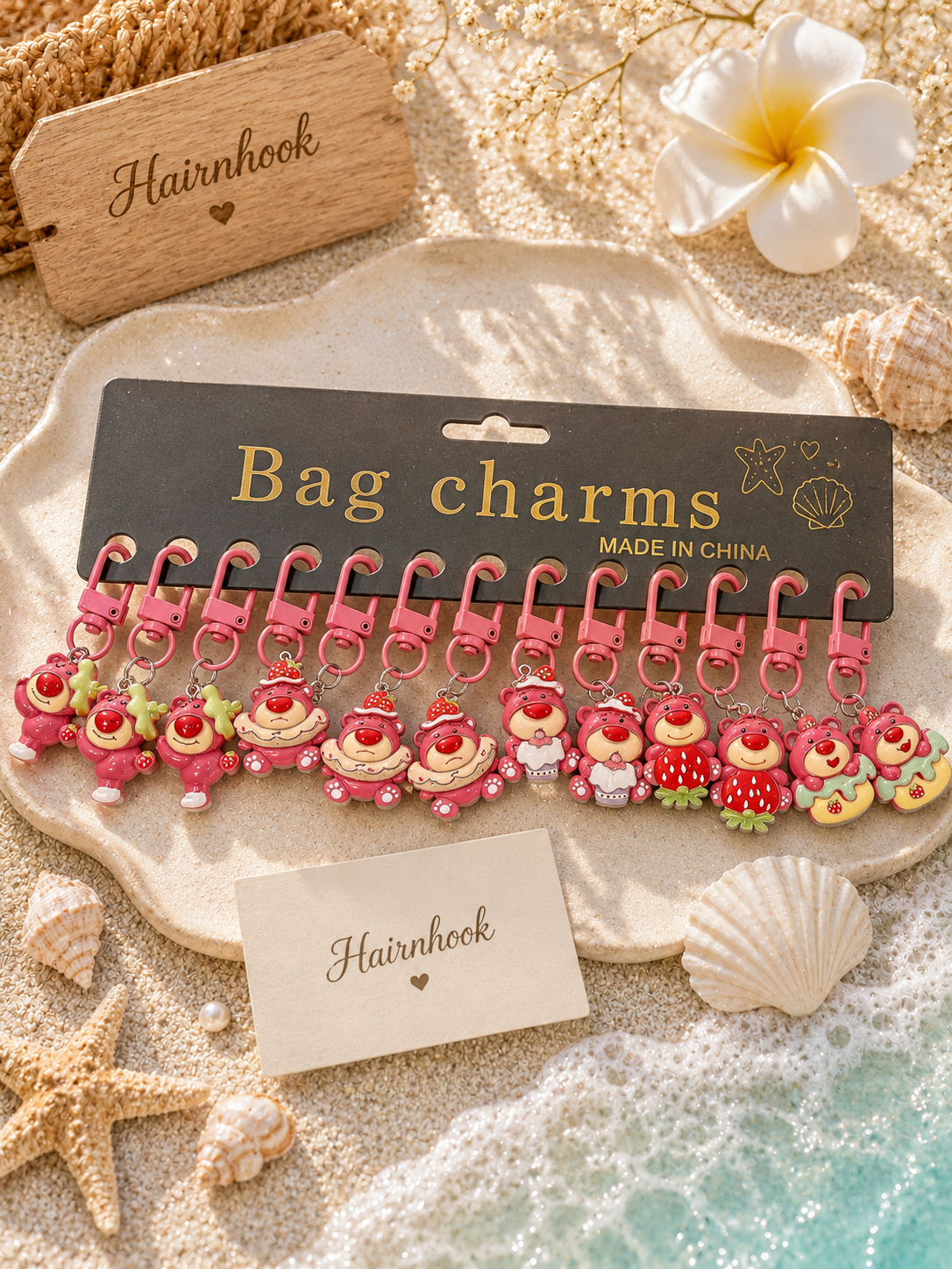 Cute and trending bag charms (pack of 12)