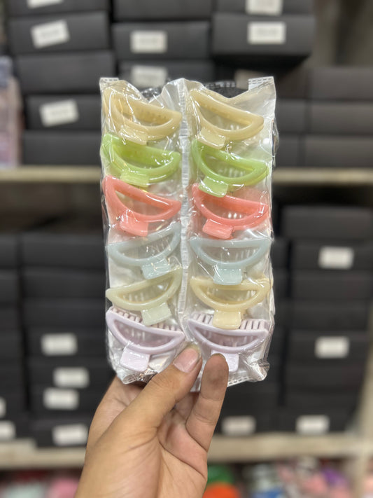Korean mini hair claw clip (pack of 12 )