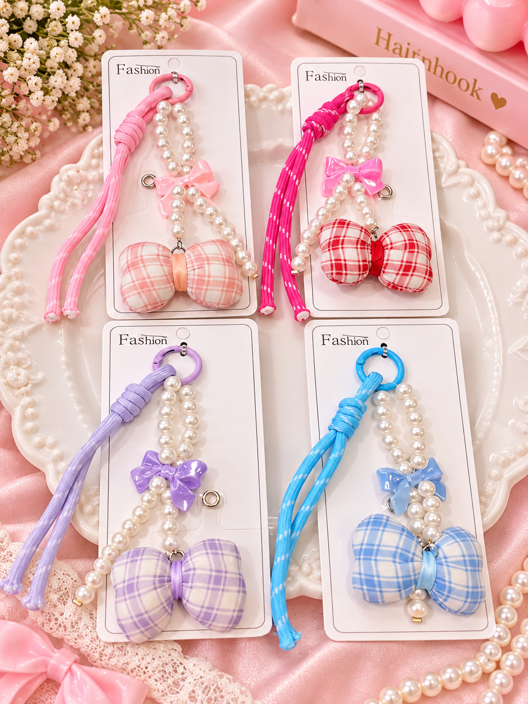 Korean premium bag charms +phone charms (pack of 12)