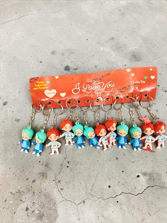 Pvc rubber keychain small size (pack of 12)