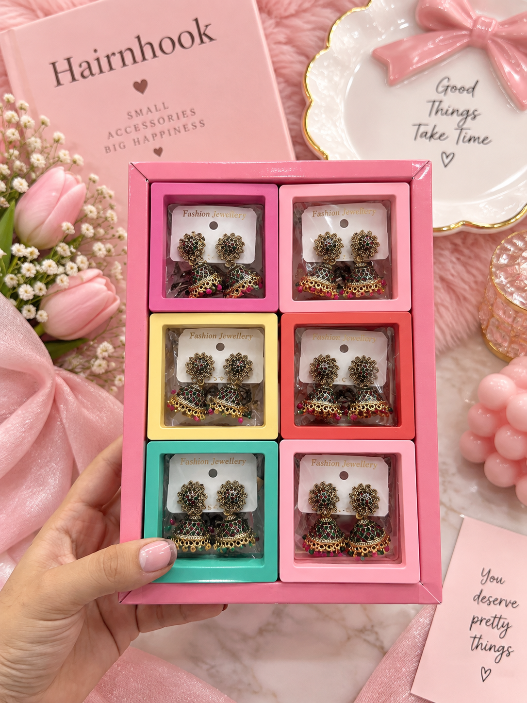 Indian style small jhumka box (pack of 12)