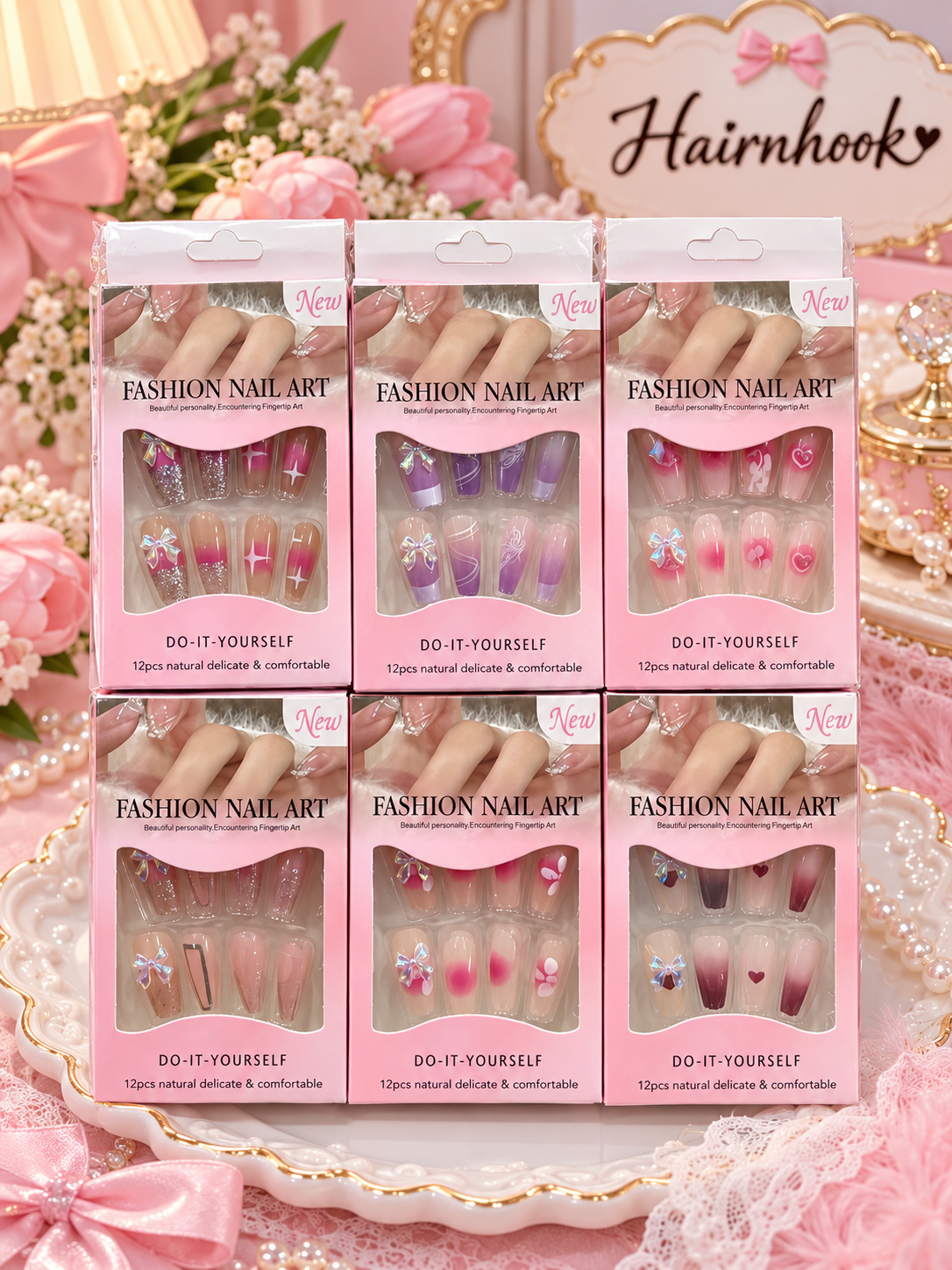Premium press on nails (pack of 12)