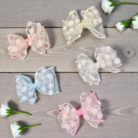 Korean bow hair pin ( pack of 5)