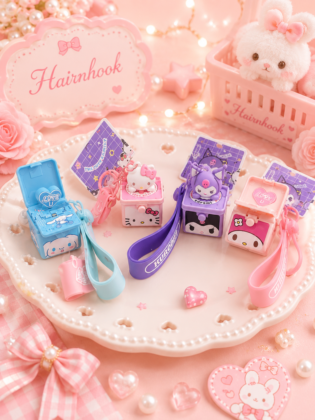 Button Pop up keychain ( pack of 6)