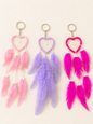 Boho Dream Catcher Keychain with Feather Tassel – Colorful Bag Charm & Keyring( pack of 12)