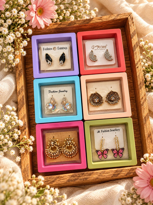 Indian style earring studs (Pack of 12)