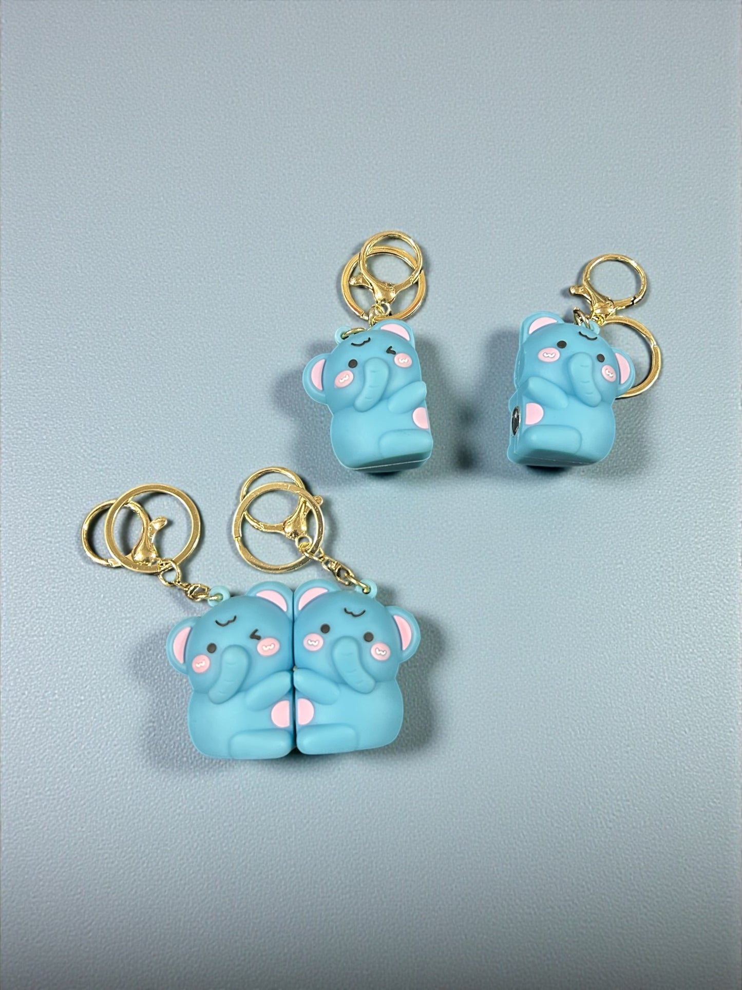 Magnetic dumbo Keychain – Cartoon Couple Key Ring( pack of 6)
