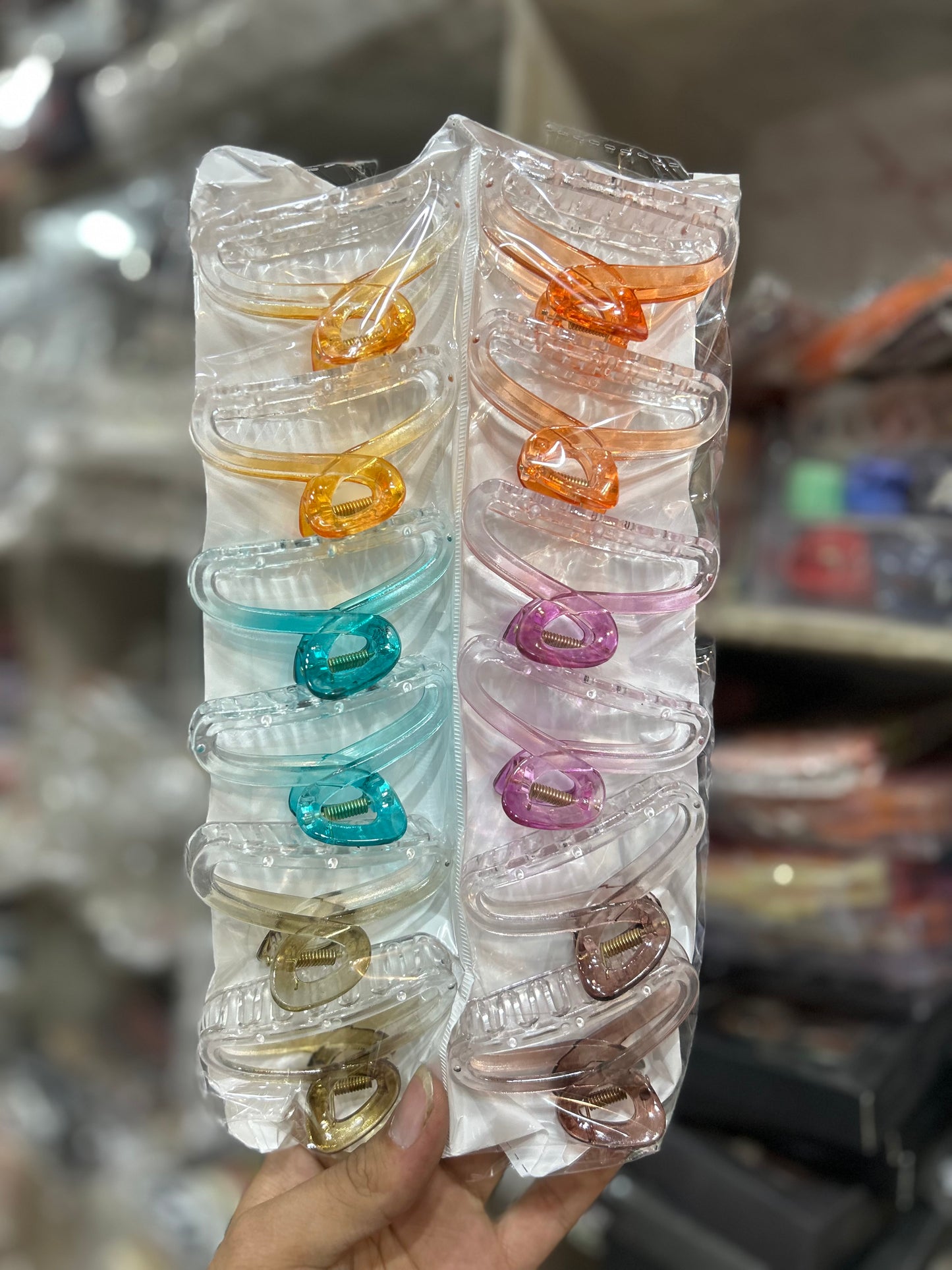 Korean premium hair claw clip (pack of 12)