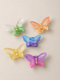 Korean Butterfly Hair Claw Clips – Gradient Pastel Butterfly Hair Accessories for Girls & Women( pack of 12)