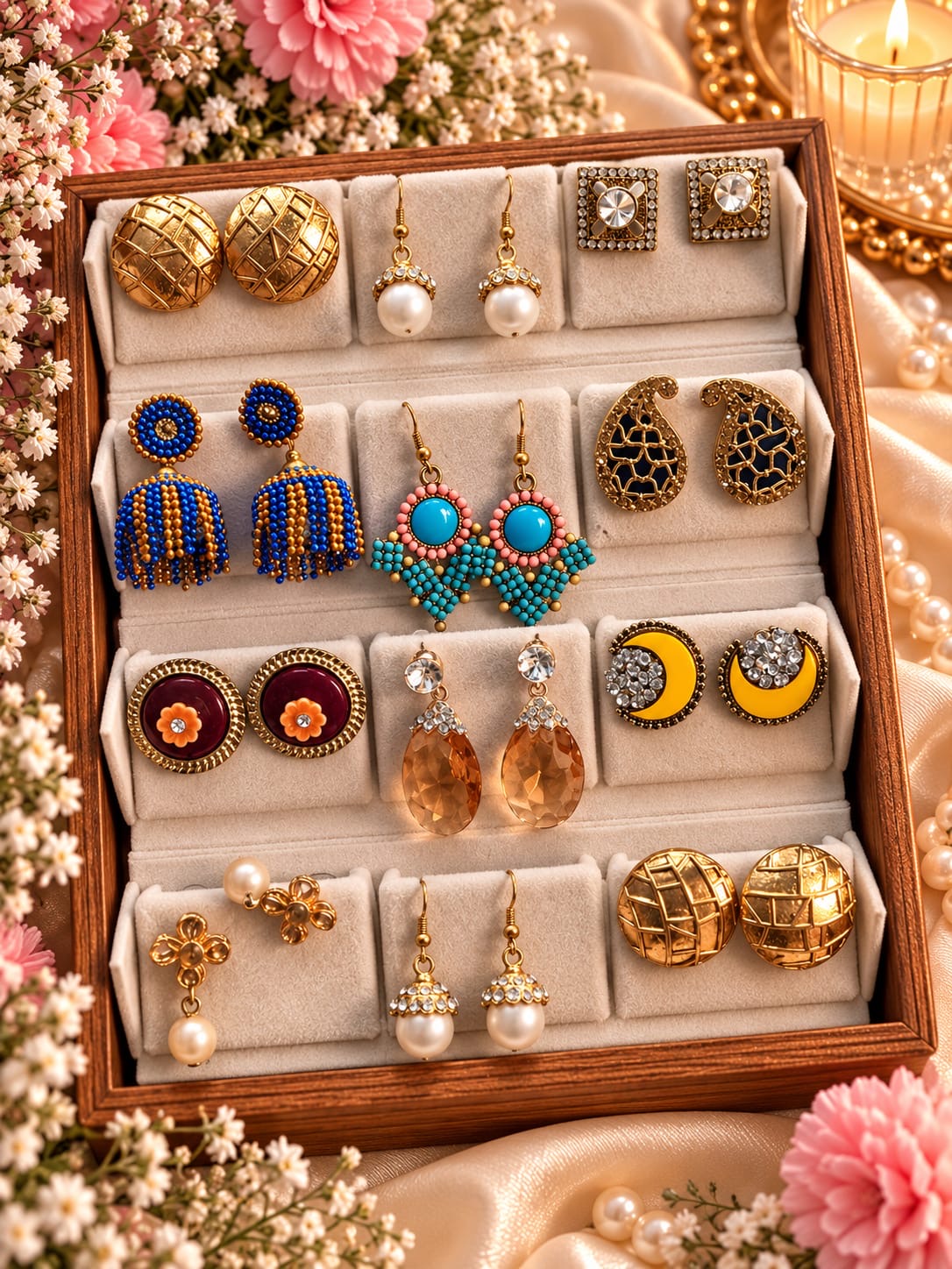 Most viral product earrings combo box (pack of 12 )
