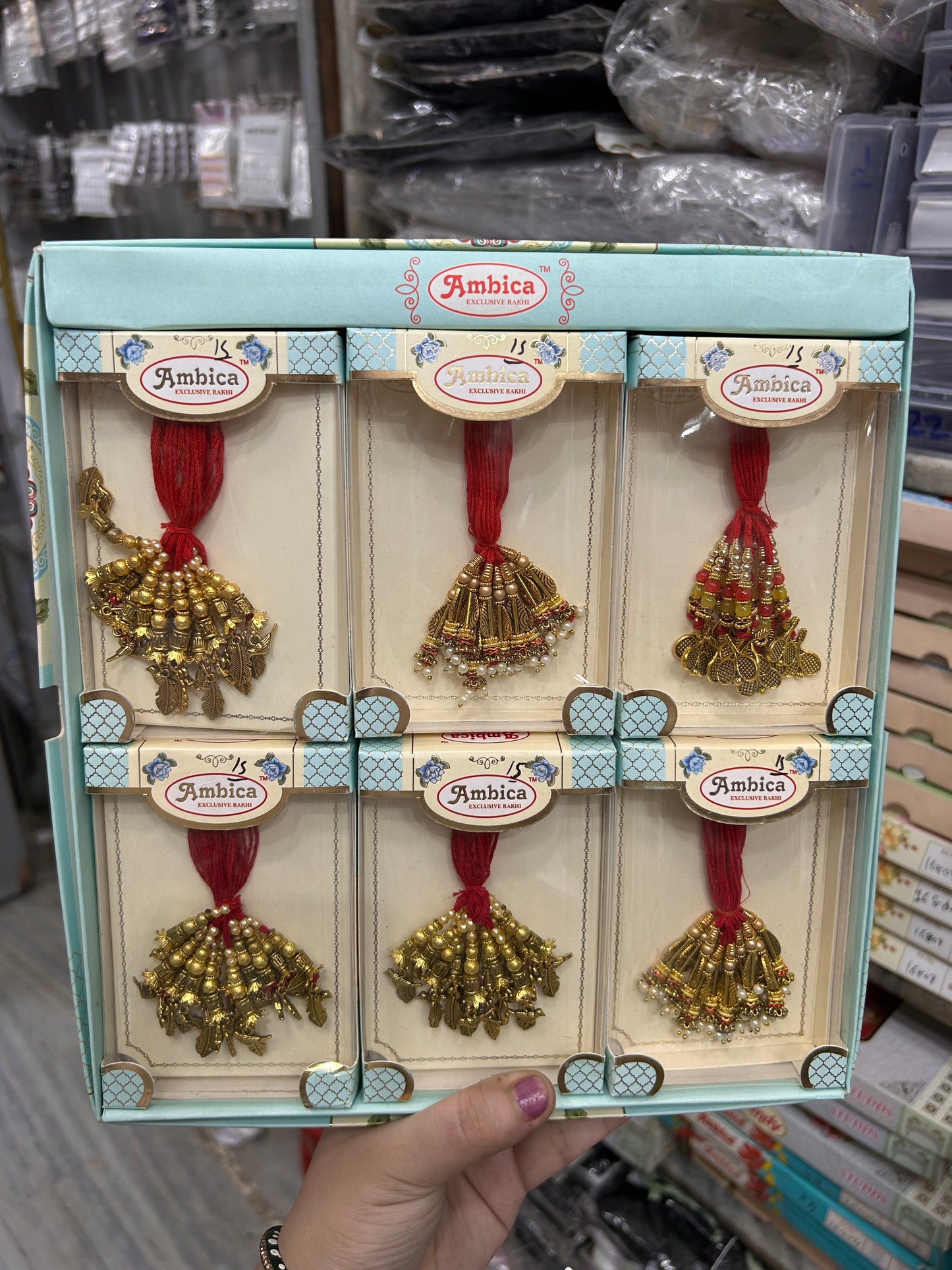 Premium lumba rakhi for bhabhi (pack of 12 lumba)