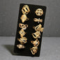 Gold Plated Designer Adjustable Rings Set – Premium Assorted Statement Collection( pack of 12)