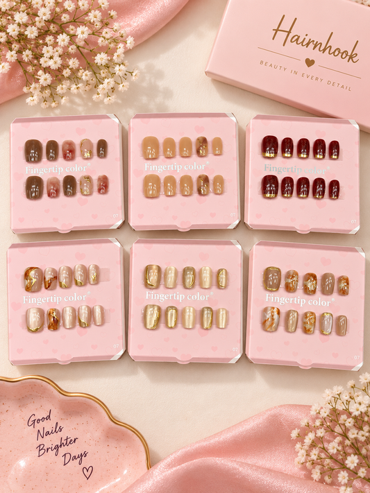Premium Korean acrylic nails (pack of 12)