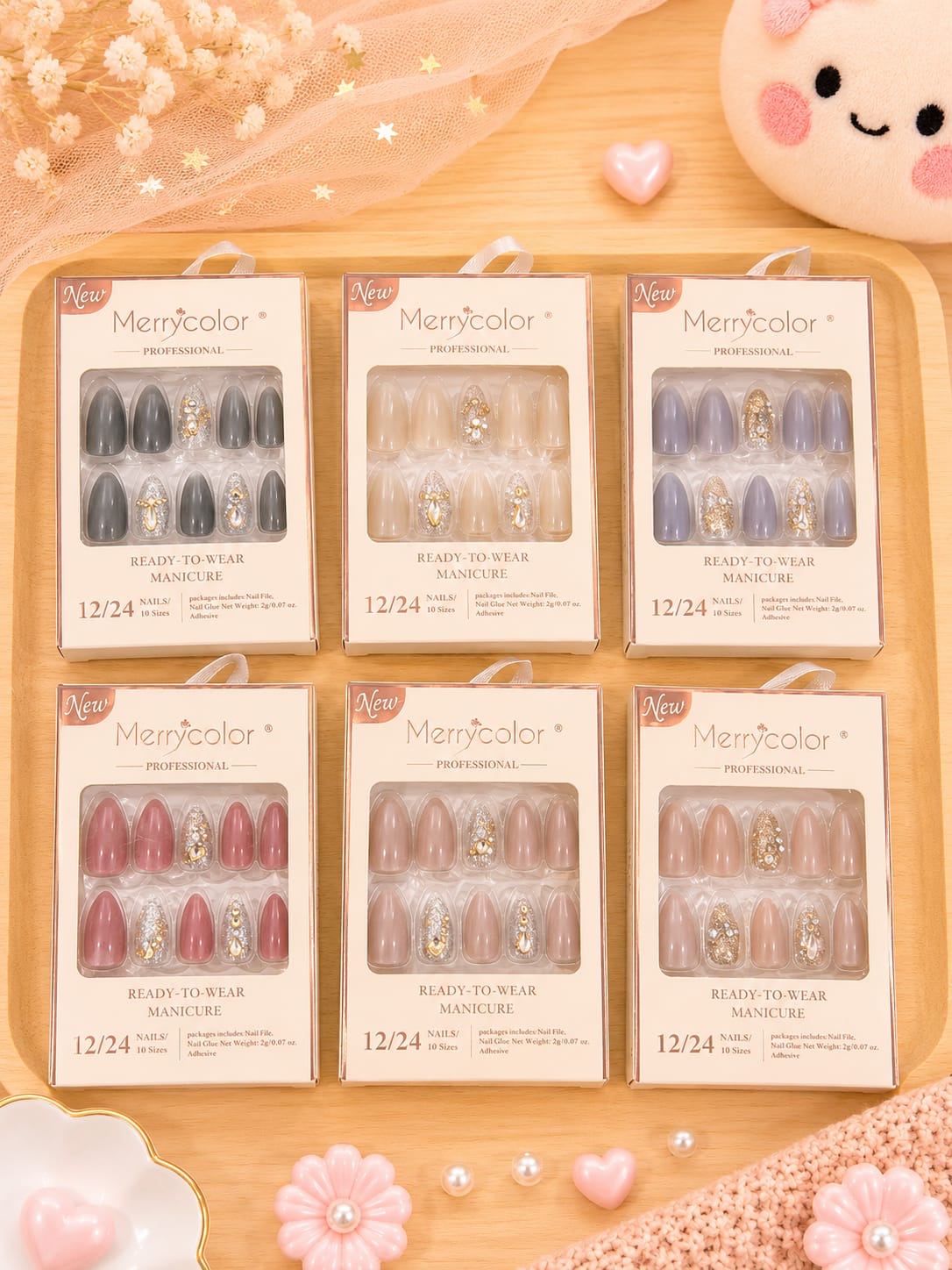 Korean premium nails (pack of 12)