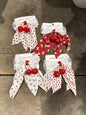 Korean Cherry Ribbon Hair Bow Clip | Cute Lace Bow Hair Clip for Girls & Women | Sweet Aesthetic Hair Accessory(pack of 12)