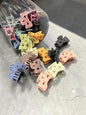 Korean Chain Design Mini Claw Clips Jar Set | Pastel Hair Clutcher Collection(pack of 24)
