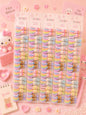 Korean premium hair rubber and hair clip set for kids (pack of 10 pair in per strip)
