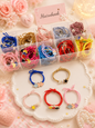 Korean rubber band for girls and woman (pack of 100piece mix design)