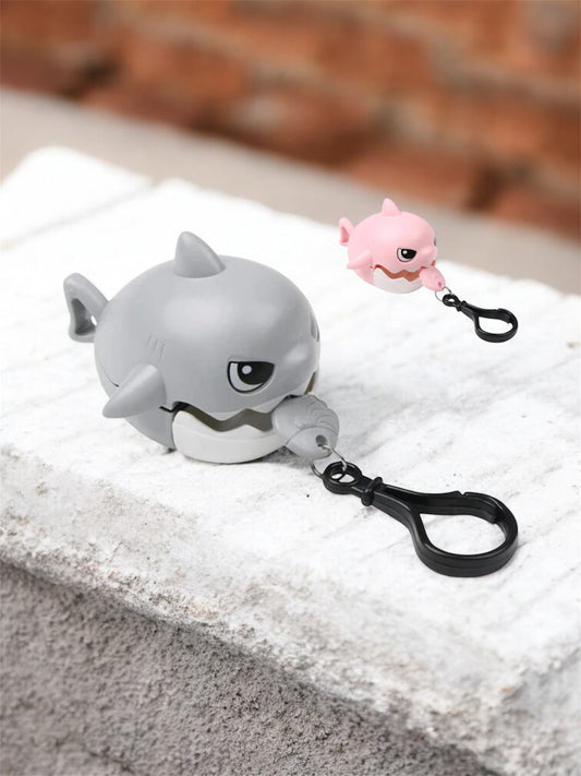 Cute Shark Bite Keychain 🦈✨ | Pull Stretch Bag Charm( pack of 6)