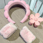 Hair Accessories Set – Soft Makeup Headband, Flower Hair Claw & Wrist Wash Bands combo set ( pack of 6 colour)