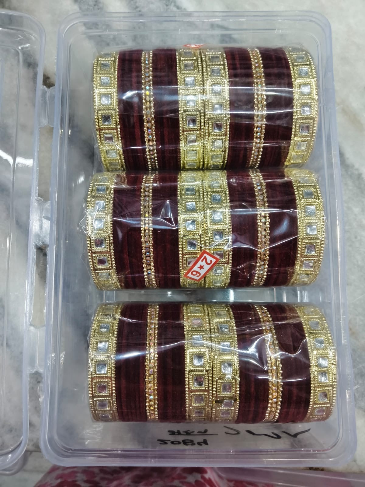 Premium karwachauth metal churi (pack of 3 sets)