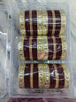 Premium karwachauth metal churi (pack of 3 sets)