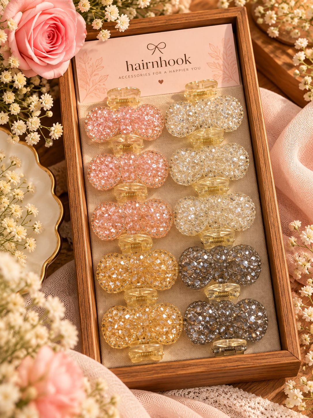 Party wear crystal clutcher (pack of 12)