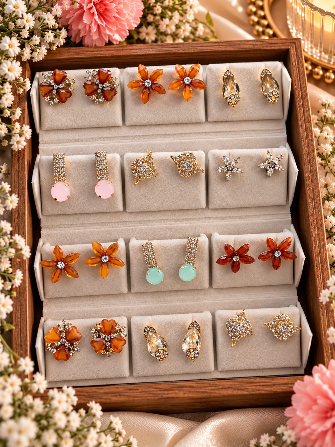 Most viral product earrings combo box (pack of 12 )