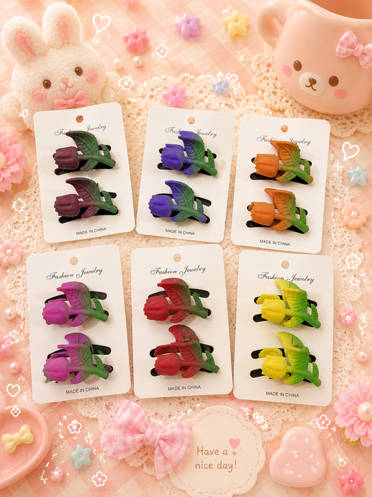 Korean 2 piece combo hair claw clip ( pack of 12 sets)
