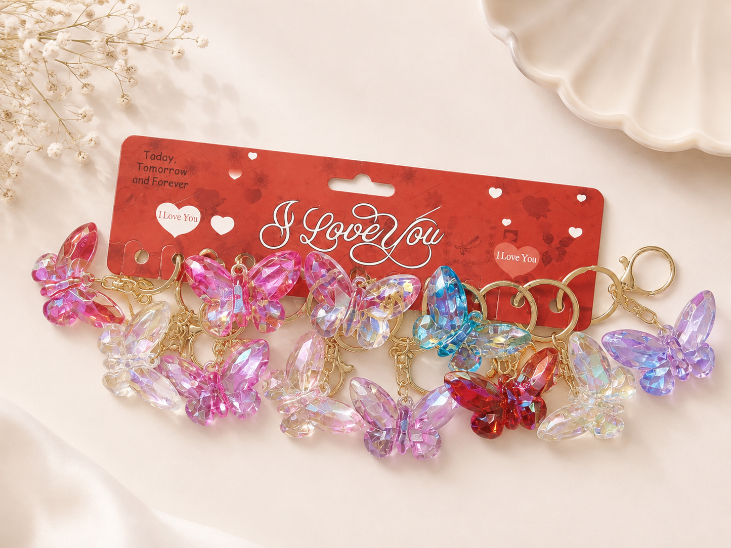 Korean butterfly keychain (pack of 12)