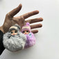 Cute Winter Doll Pom-Pom Keychain with Woolen Cap – Soft Fur Bag Charm( pack of 12)