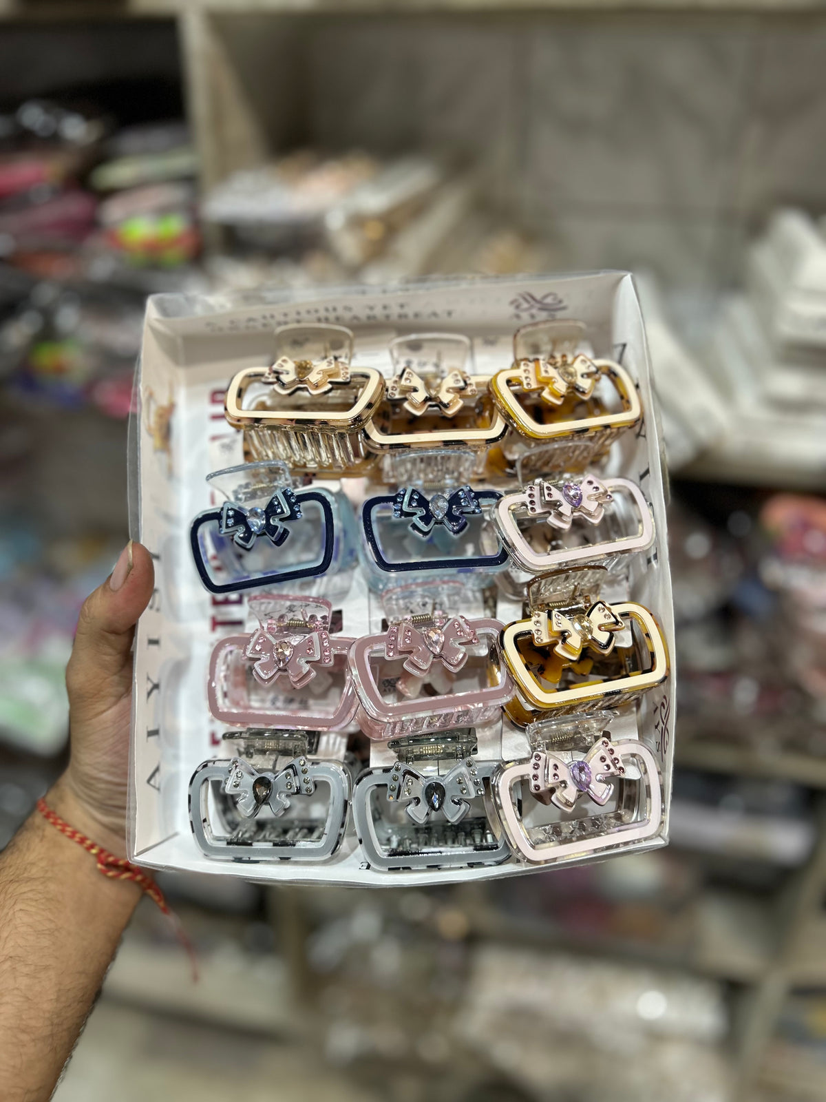 Korean bofeini brand party wear cluchter ( pack of 12)