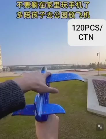 Premium Foam Glider Plane with Launcher – Kids Flying Toy(pack of 10)