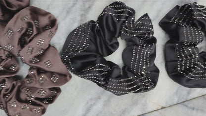 Korean mix studded scrunchies ( pack of 12)