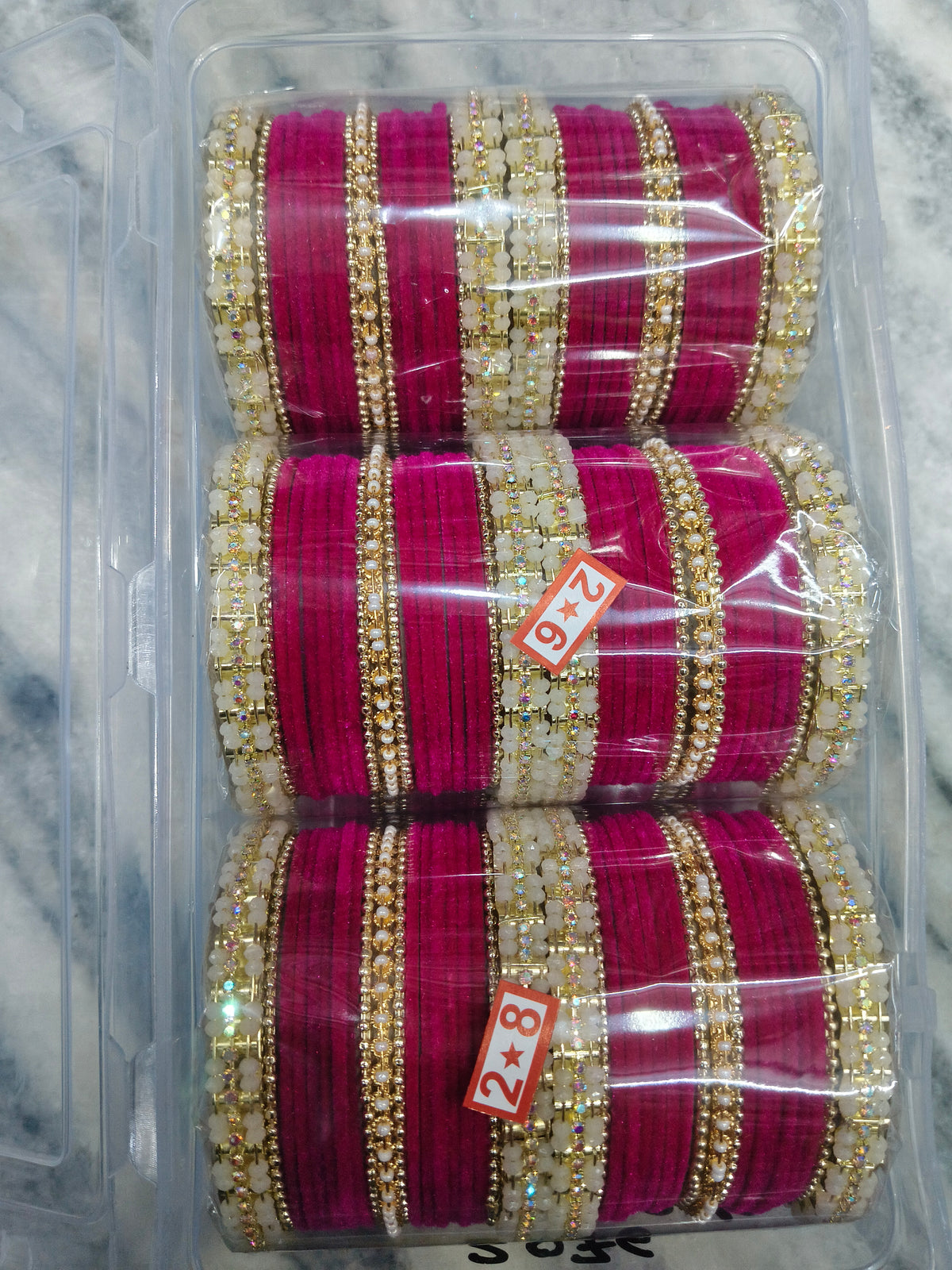 Premium karwachauth metal churi (pack of 3 sets)