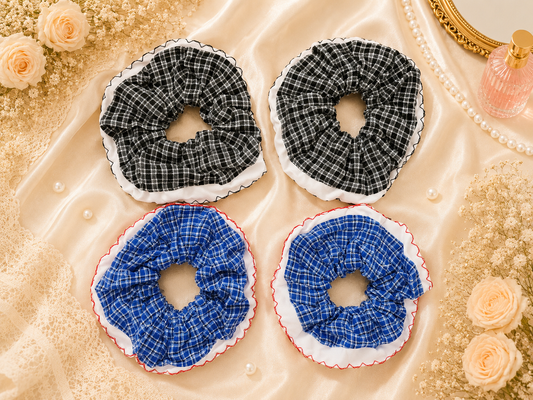 Cute kawaii korean scrunchies ( pack of 12)