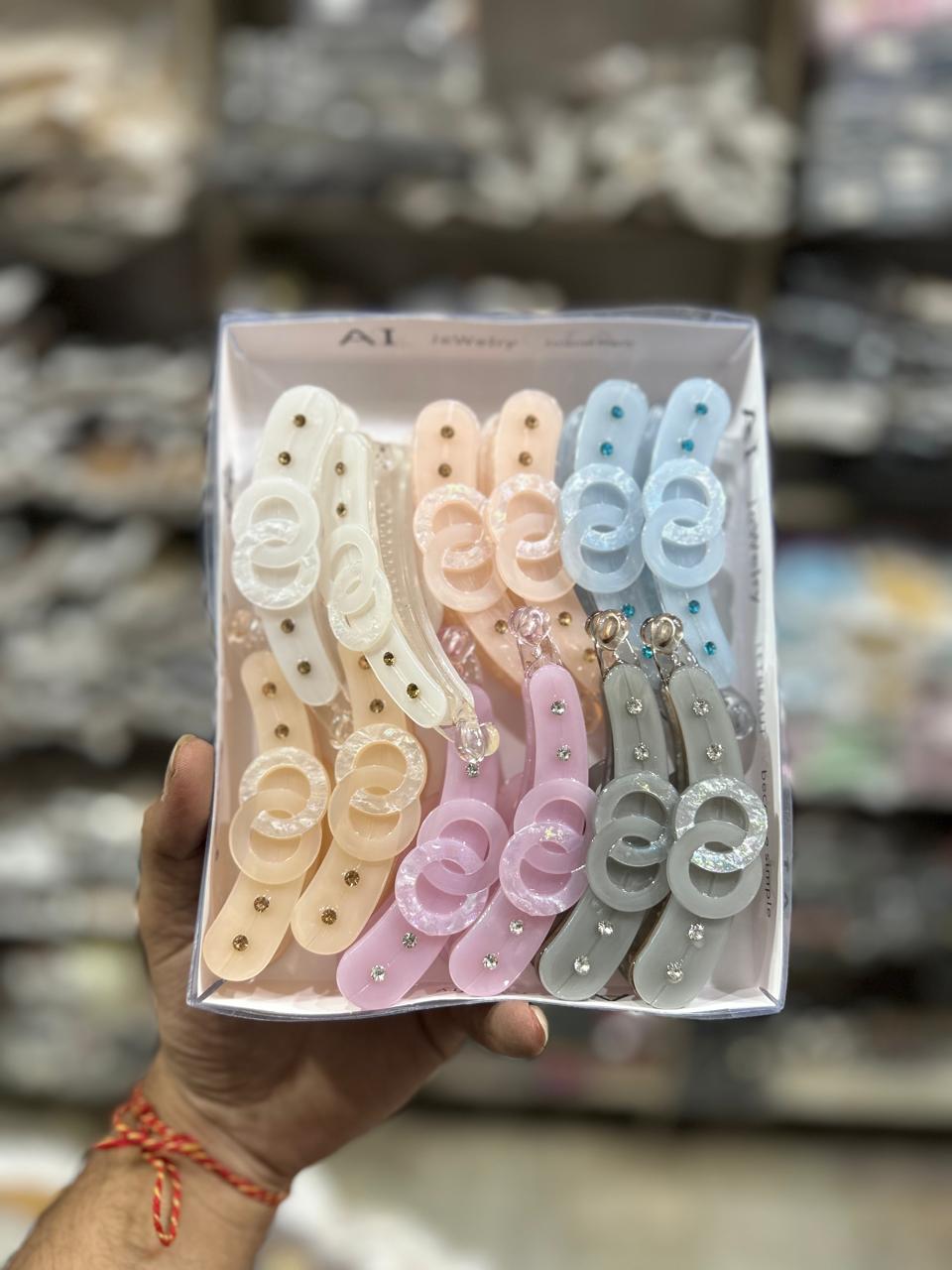 Party wear korean banana clip (pack of 12)