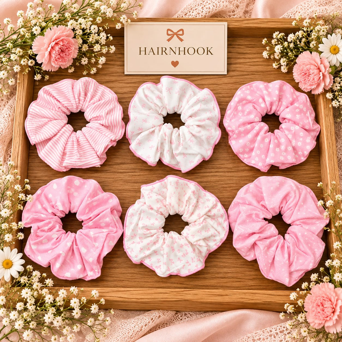 Korean premium XL scrunchies ( pack of 12)