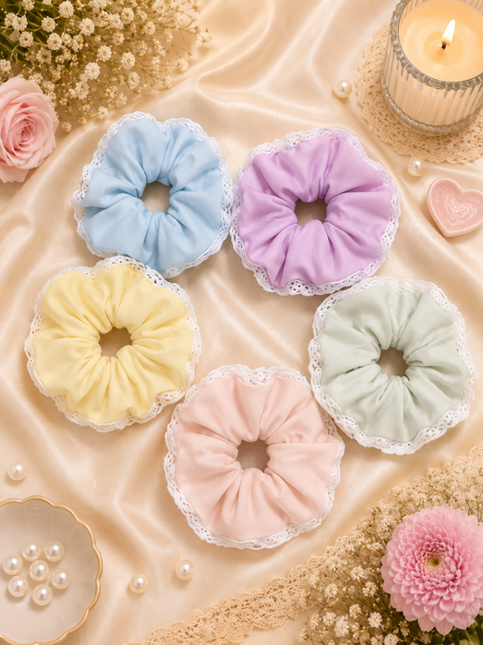 Korean premium scrunchies ( pack of 12)