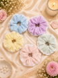 Korean premium scrunchies ( pack of 12)