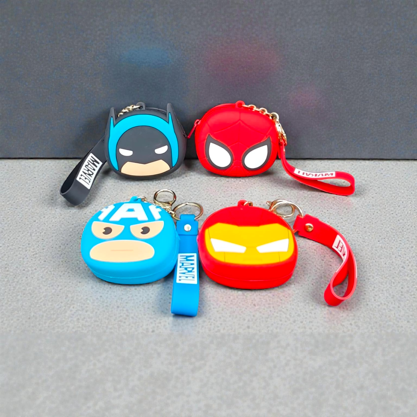 Silicon pouches keychain (pack of 6)