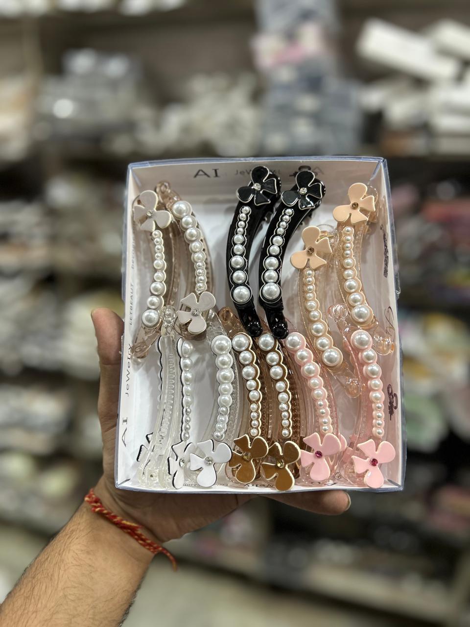 Party wear korean banana clip (pack of 12)