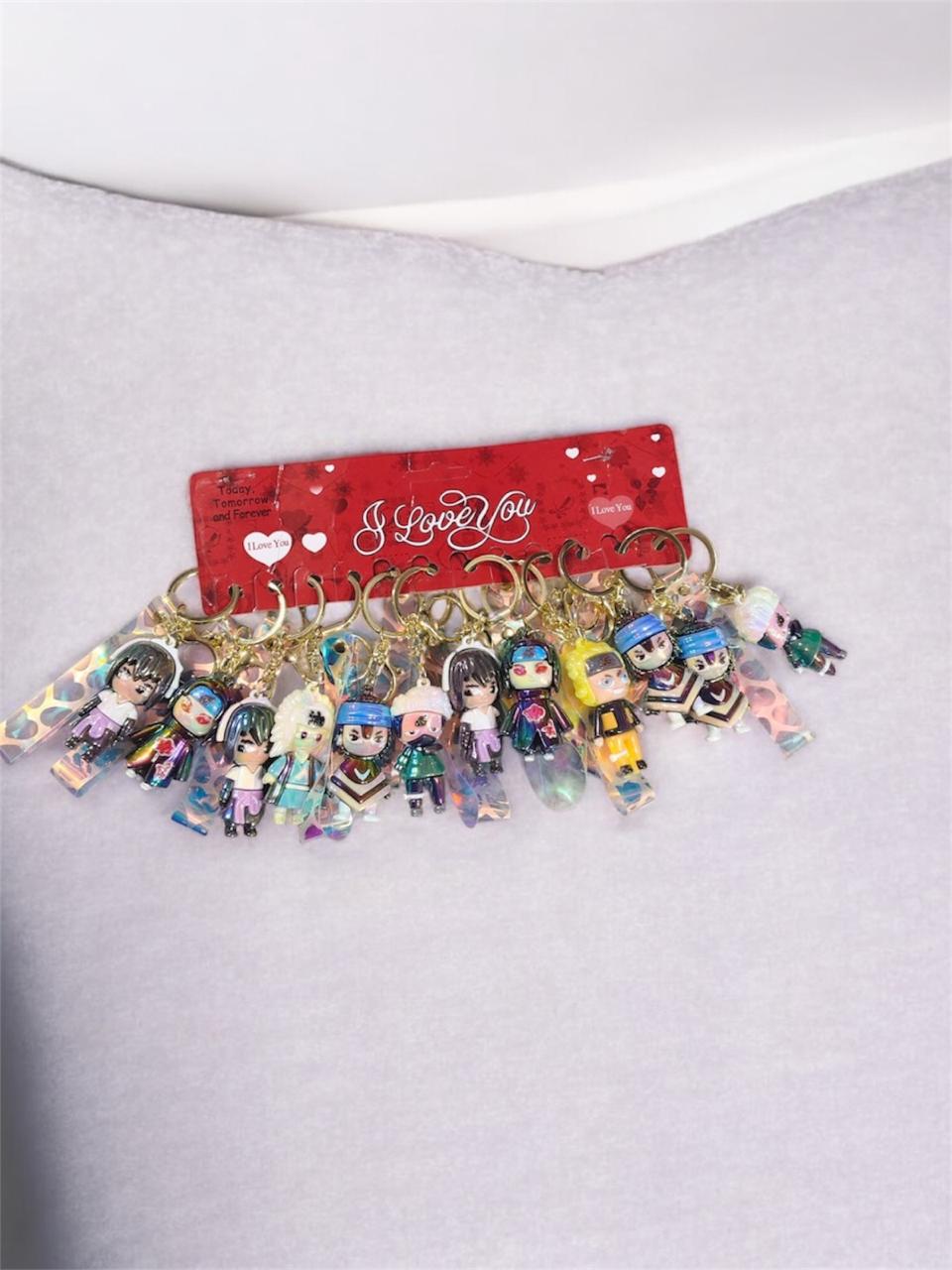 New heavy washable shiny keychain set ( pack of 12)