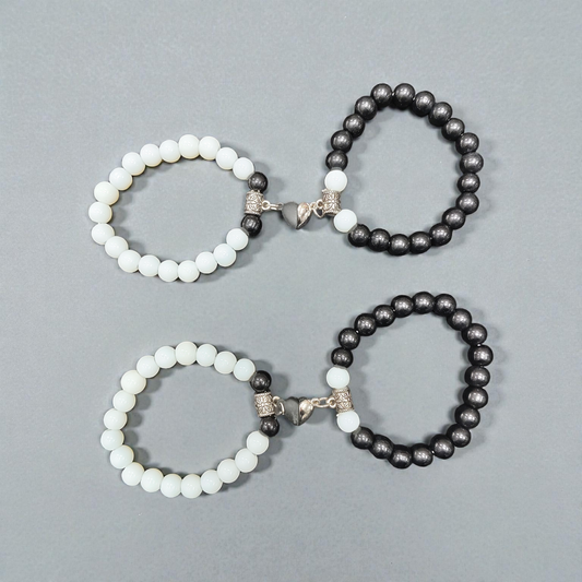 premium crystal beads bracelet (pack of 12 pair) -couple