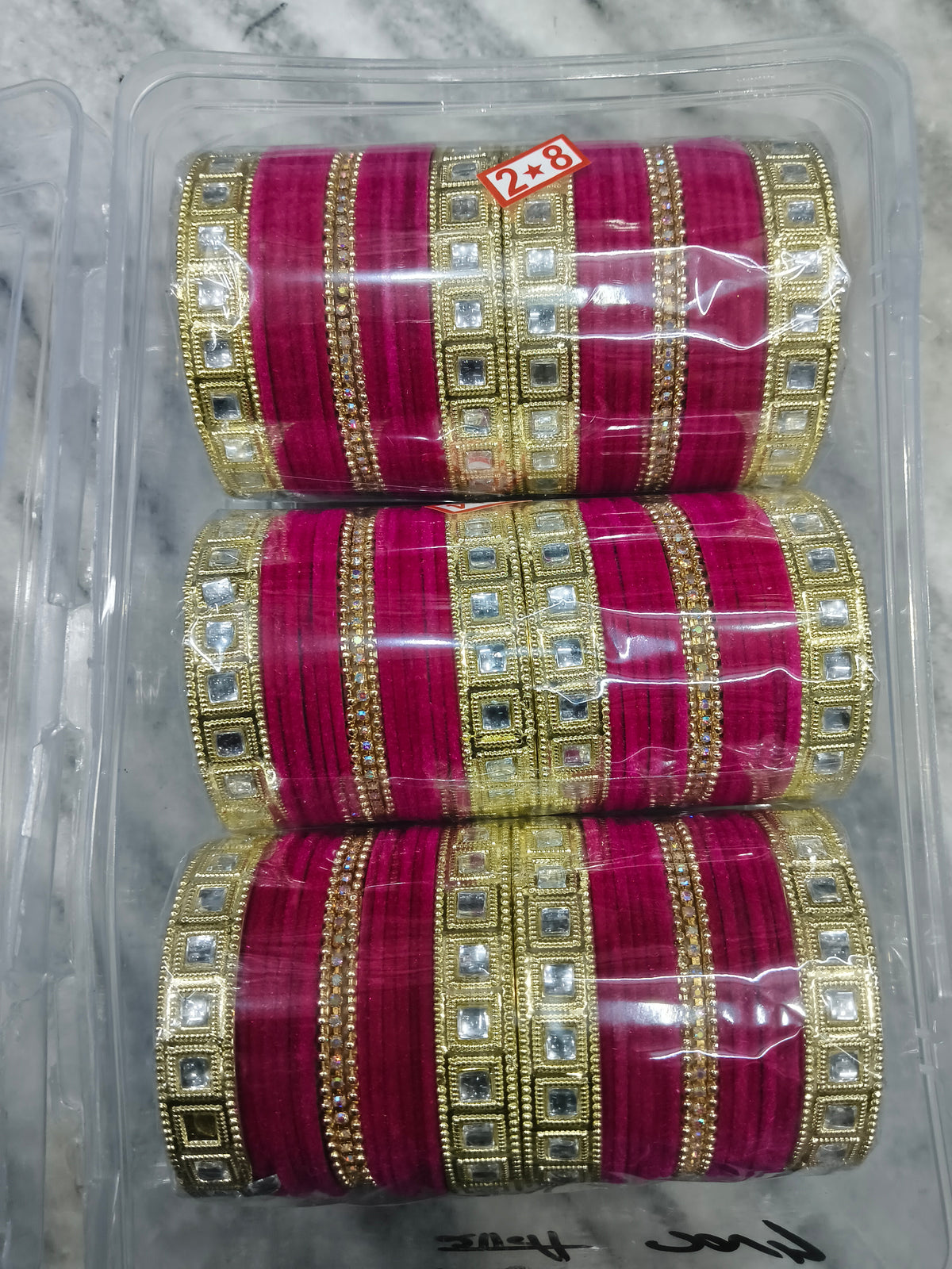 Premium karwachauth metal churi (pack of 3 sets)