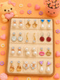 Korean chic earrings with a foldable box ( pack of 12 pieces)