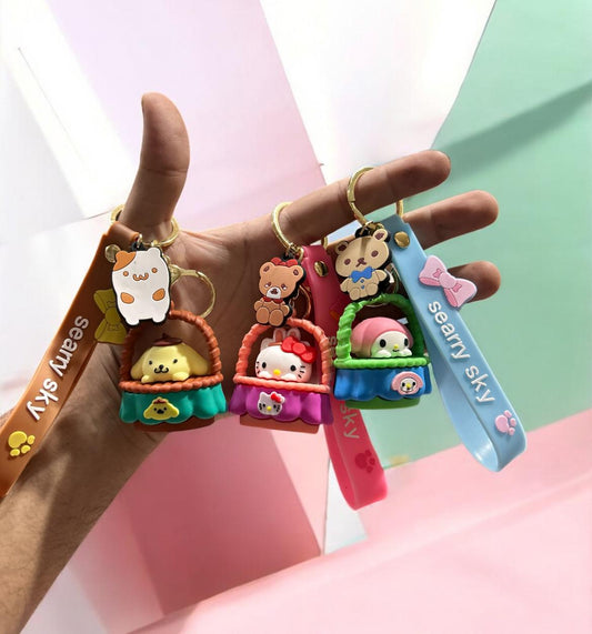 PVC silicon keychain 1st quality ( pack of 12)