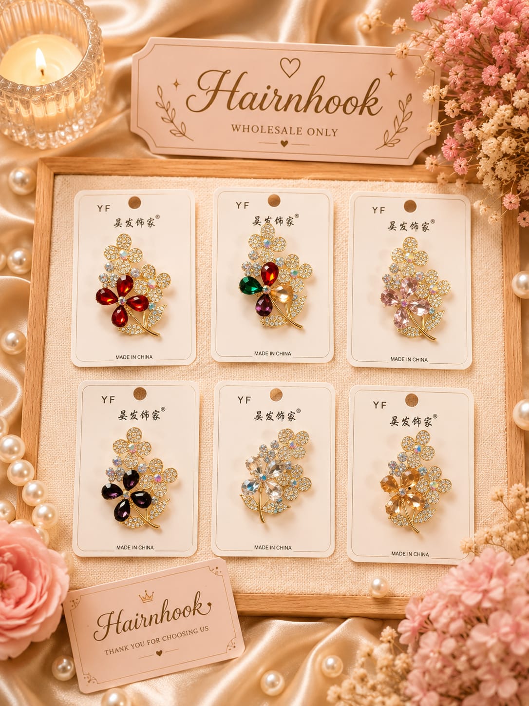 Premium hair accessories plus saree pins ( pack of 6)