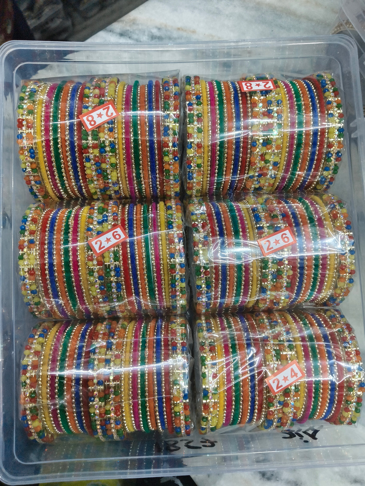 Premium karwachauth metal churi (pack of 6 set)