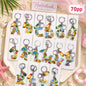 Alphabet acrylic keychain beachy style ( pack of 24)